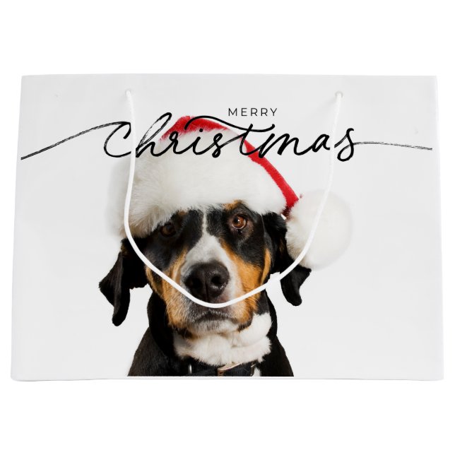 SAC CADEAU DE NOËL AVEC CHIEN BROWN (Devant)