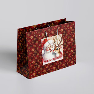 Sac Cadeau de Noël Classique Mignon de Père Noël R