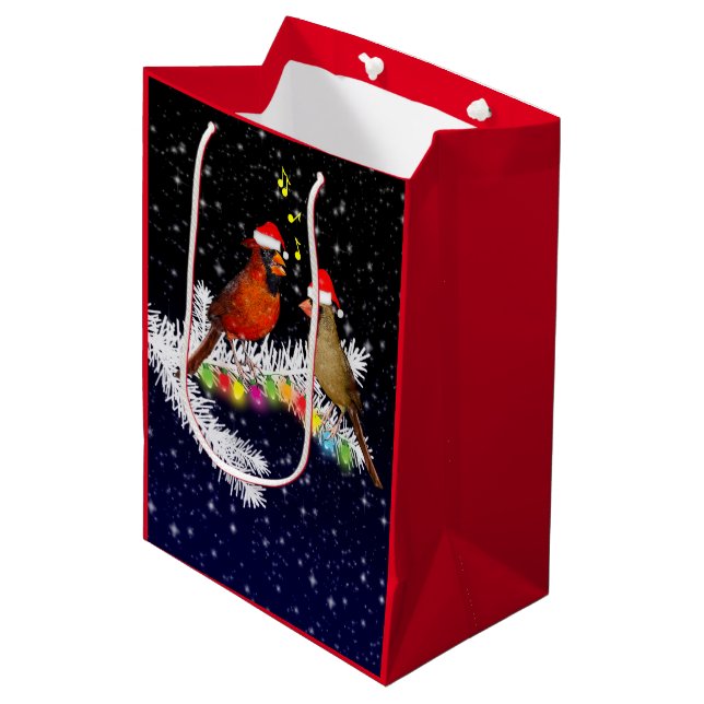 Sac cadeau de Noël du cardinal (Devant Angle)