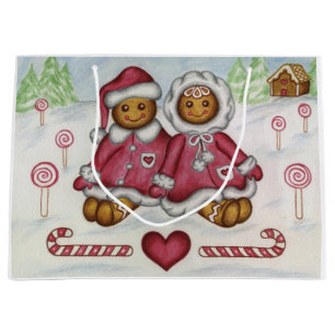 Sac cadeau de Noël en pain d'épices pour garçon et