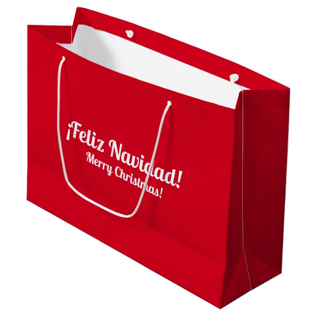 Sac cadeau de Noël espagnol (Devant Angle)