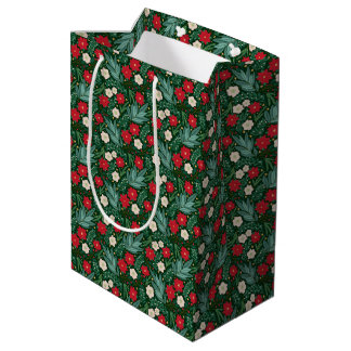 Sac cadeau de Noël Floral