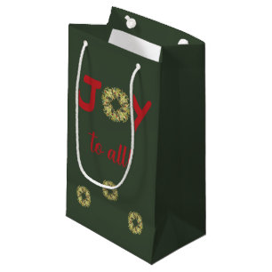 Sac cadeau de Noël Joyous Light Heart Wreath