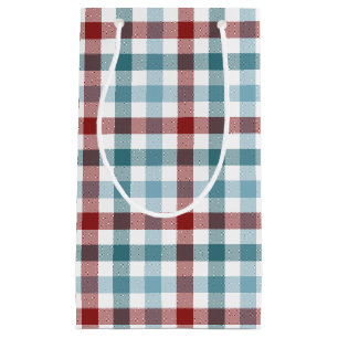 Sac cadeau de Noël Plaid For Christmas Words