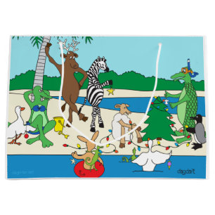 Sac cadeau de Noël pour animaux de plage Whimsical