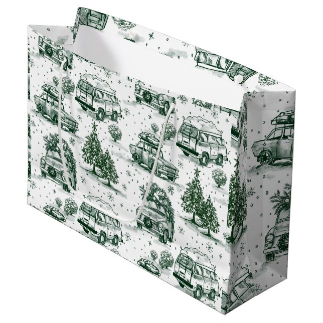 Sac cadeau de Noël pour voyage de vacances | vert (Devant Angle)