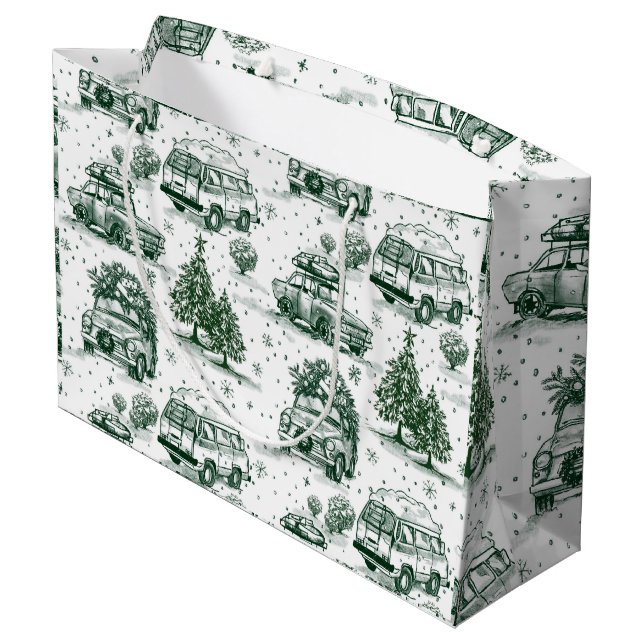 Sac cadeau de Noël pour voyage de vacances | vert (Dos Angle)