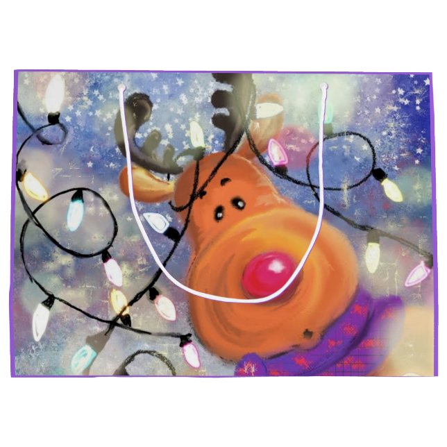 Sac Cadeau de Noël Renne (Dos)