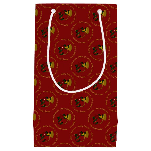 Sac cadeau de Noël-Rouge-Corne S (Devant)