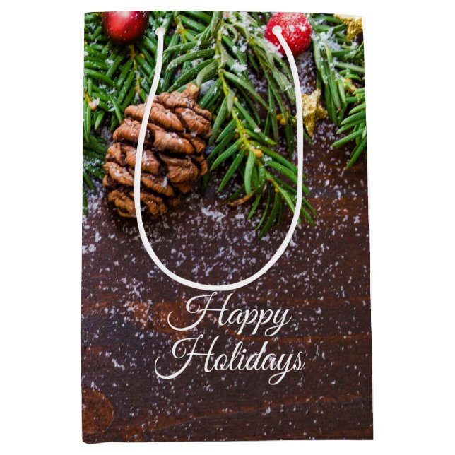 Sac cadeau de Noël rustique (Devant)