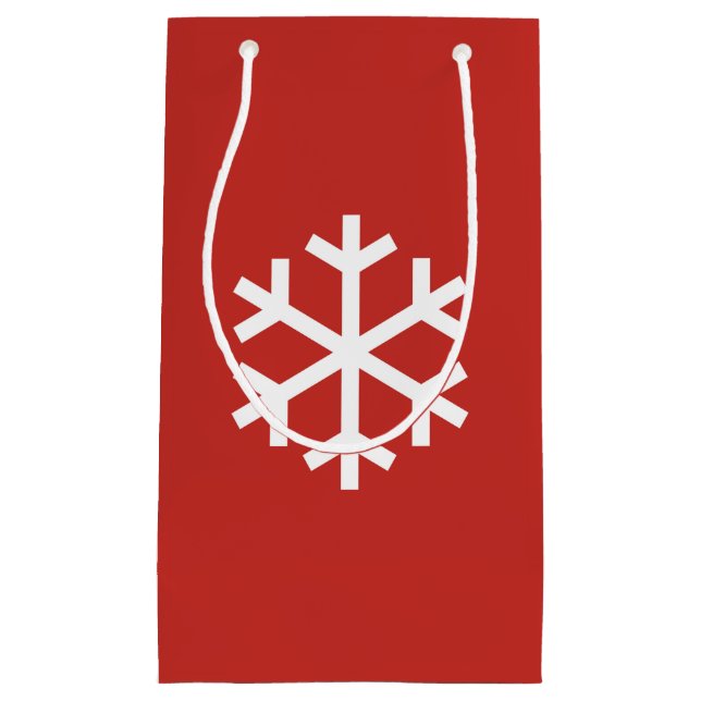 Sac cadeau de Noël Snowflake Red (Devant)