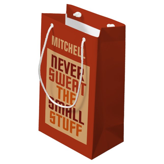 Sac cadeau de nom personnalisé motivant (Dos Angle)