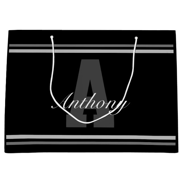 Sac cadeau de nom typographie personnalisée spécia (Devant)