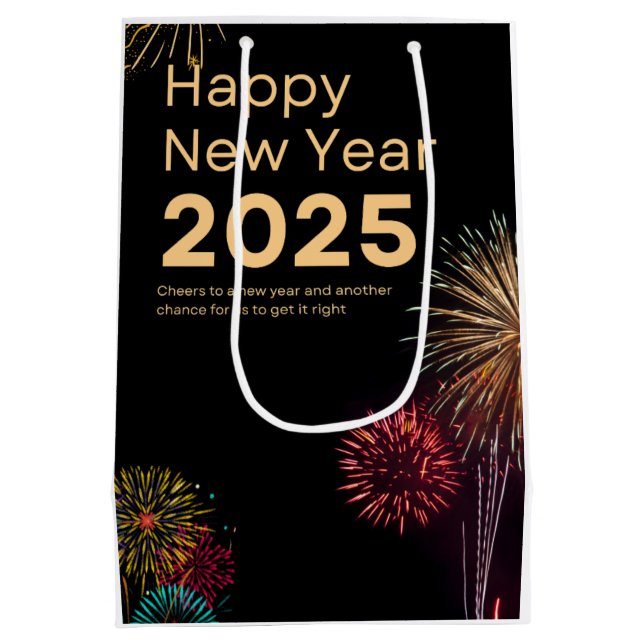 Sac Cadeau de Nouvel An - Moyen (Dos)