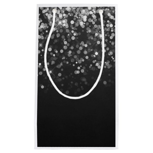 Sac cadeau de nuit chic brillant - Vin, Glossy (Devant)