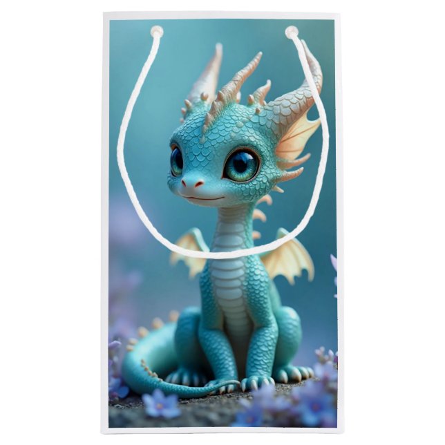 Sac cadeau de petit dragon généré par l'IA (Dos)