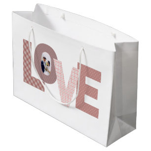 Sac cadeau de photo de mariage d'amour