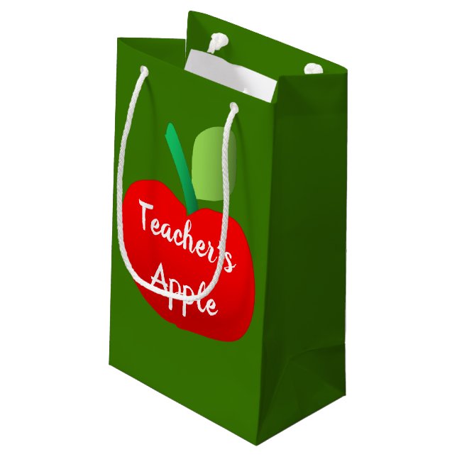 Sac cadeau de pomme pour l'enseignant (Dos Angle)