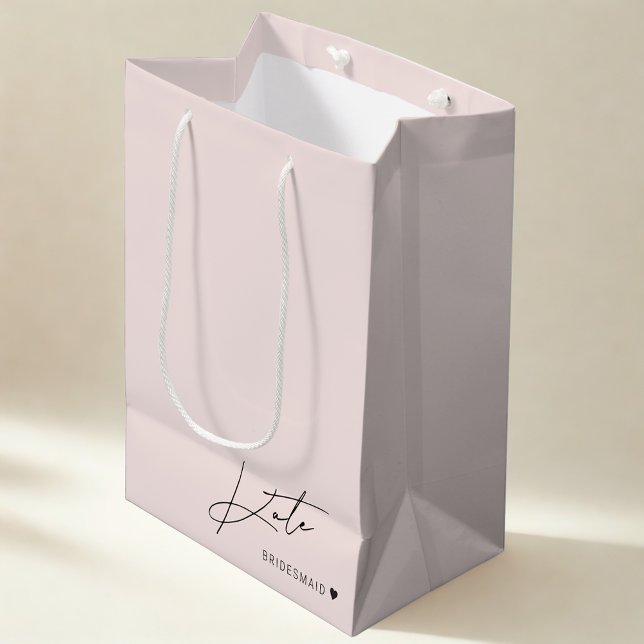 Sac cadeau de proposition de servante rose moderne (Créateur téléchargé)