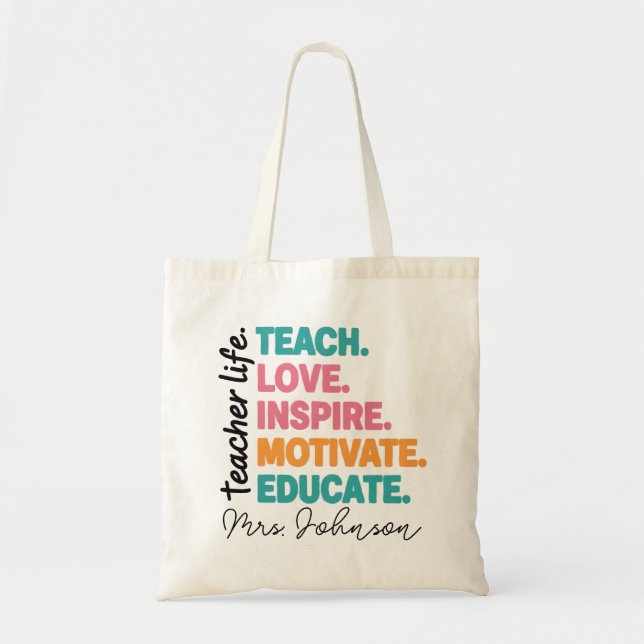 Sac Cadeau de Reconnaissance pour Enseignant Sac F (Devant)