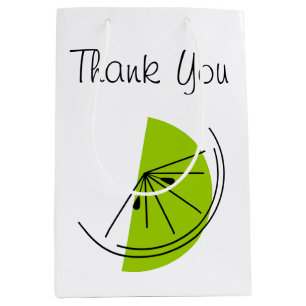 Sac cadeau de remerciement Citrus Lime moyen