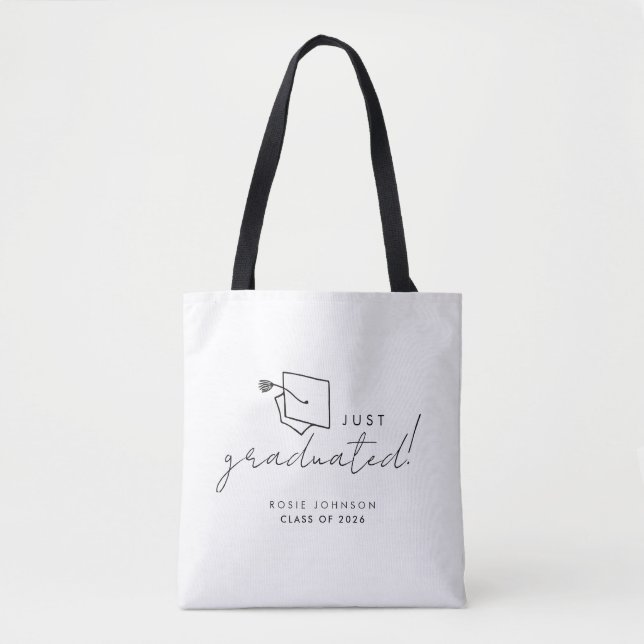 Sac Cadeau de Remise des Diplômes Noir et Blanc Si (Devant)