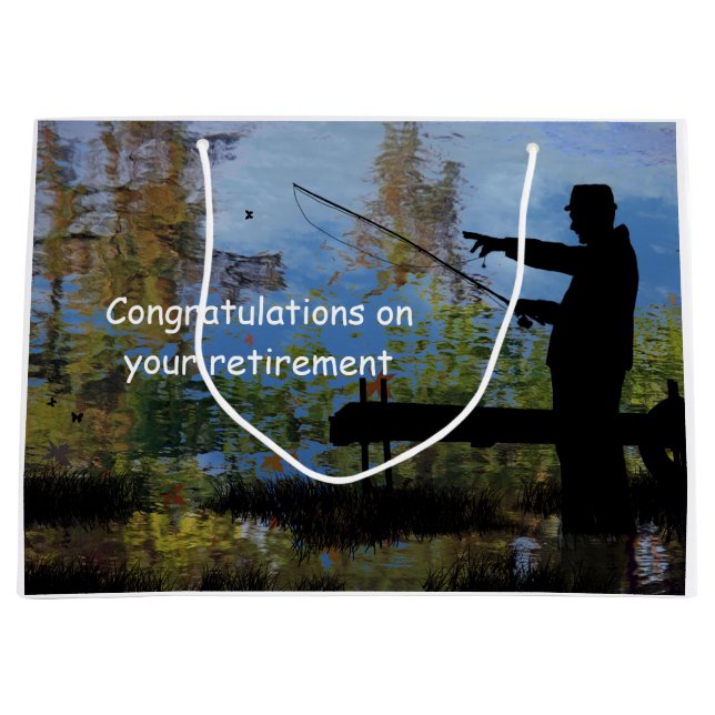 Sac cadeau de retraite de pêche pour homme âgé (Devant)