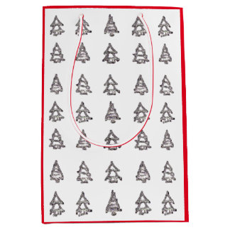 Sac cadeau de sapin de Noël moderne