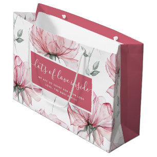 Sac cadeau de Sympathie Florale Aquarelle