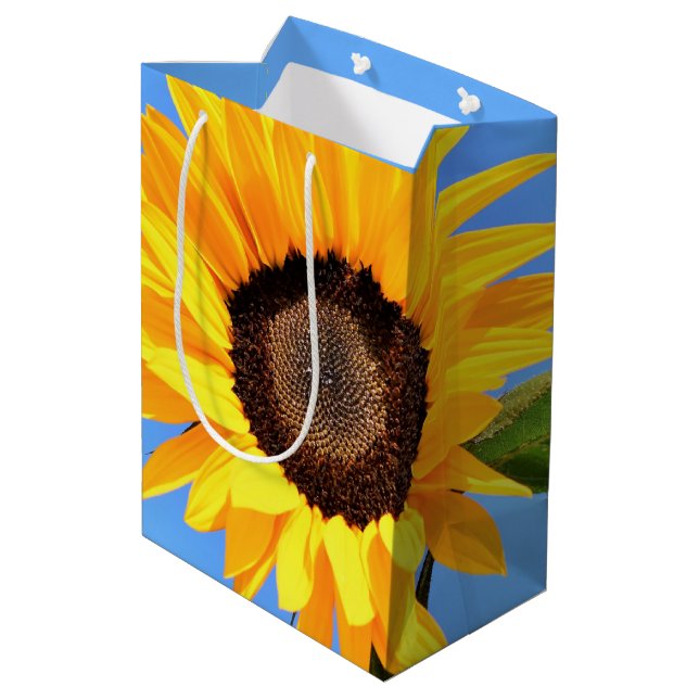 Sac cadeau de tournesol jaune (Dos Angle)
