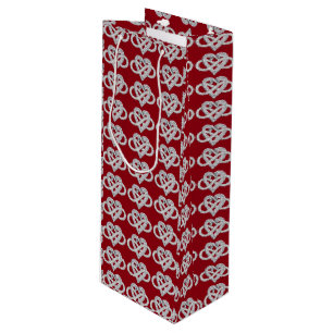 Sac cadeau de vin de coeur infinity