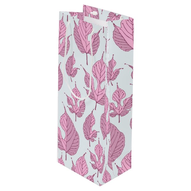 Sac cadeau de vin Motif Mulberry contemporain (Devant Angle)