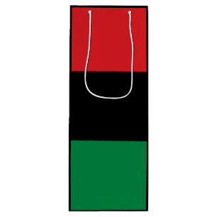 Sac cadeau de vin rouge noir et vert