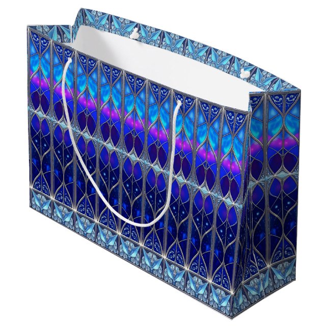 Sac Cadeau Décoratif Bleu (Dos Angle)