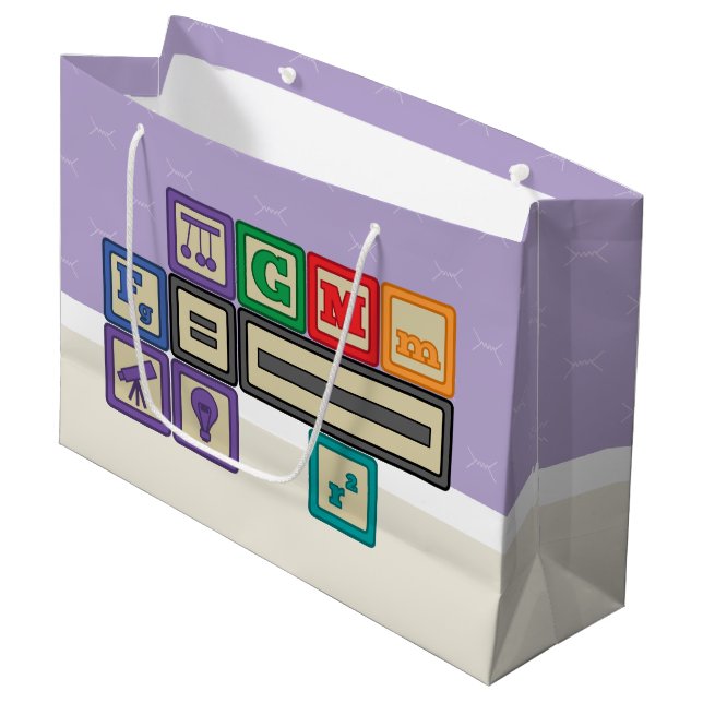 Sac cadeau des blocs de futurs physiciens (Devant Angle)