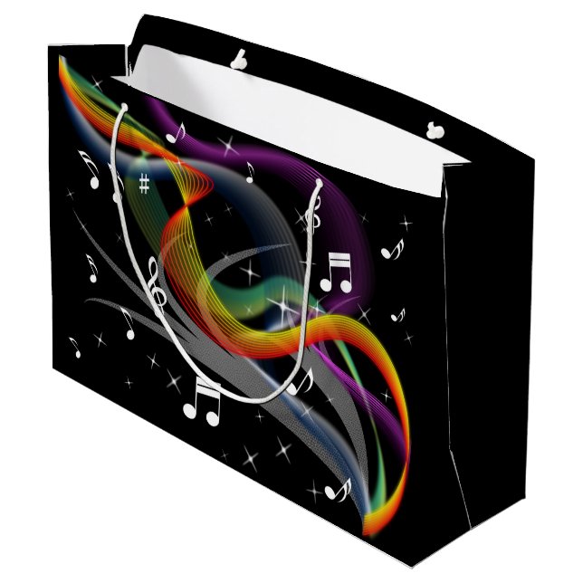 Sac cadeau d'illustration de musique (Dos Angle)