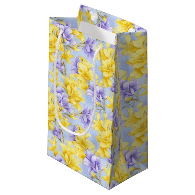Sac cadeau d'impression florale (Devant Angle)