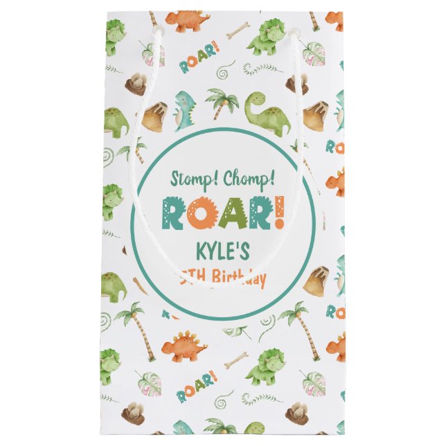 Sac cadeau Dinosaur Aquarelle (Devant)