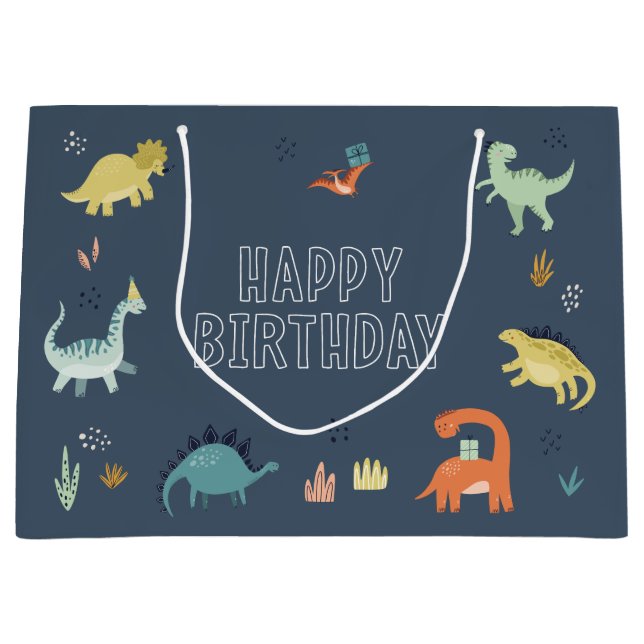 Sac cadeau dinosaure mignon (Devant)