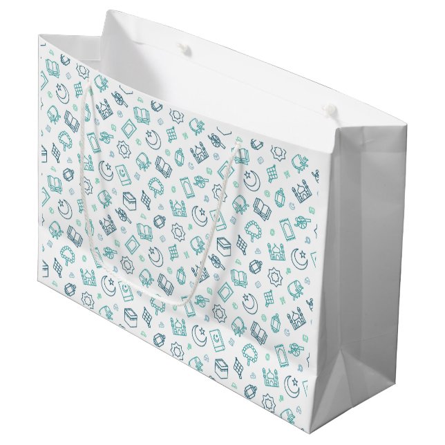 Sac cadeau Doodles Ramadan (Devant Angle)