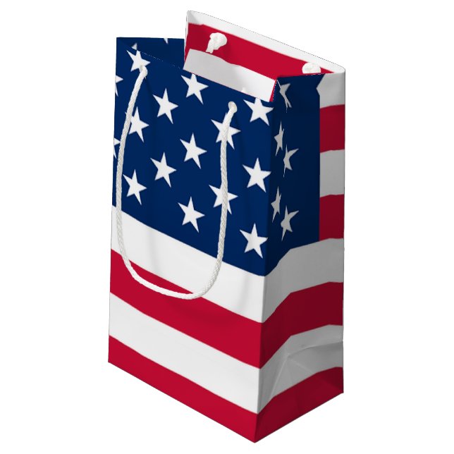 Sac Cadeau Drapeau Américain Patriotique (Dos Angle)