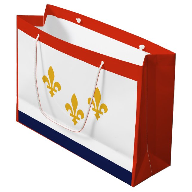 Sac Cadeau Drapeau de la Nouvelle-Orléans, Louisiane Grand sa (Devant Angle)