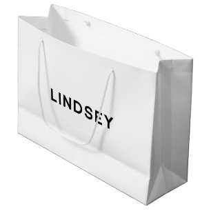 Sac cadeau élégant Lindsey en noir et blanc