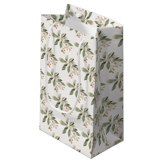 Sac Cadeau Élégante Verdure (Devant Angle)