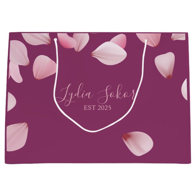 Sac Cadeau en Papier Personnalisé Élégant avec Mot (Devant)