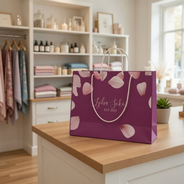 Sac cadeau en papier personnalisé élégant avec mot (Créateur téléchargé)