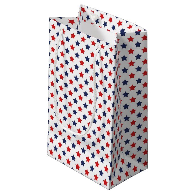 Sac Cadeau Étoiles Patriotiques (Devant Angle)
