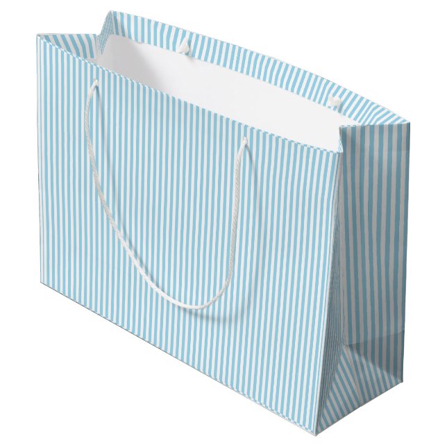 Sac cadeau Eve and Sofie Light Blue Stripes (Dos Angle)