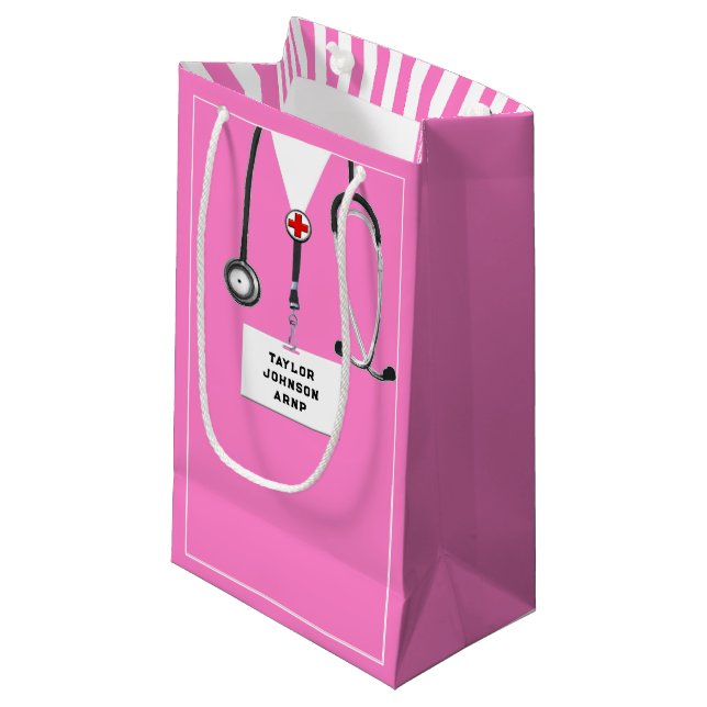 Sac Cadeau Félicitations pour Infirmière ou Médeci (Devant Angle)