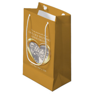 Sac cadeau femme anniversaire mariage d'or